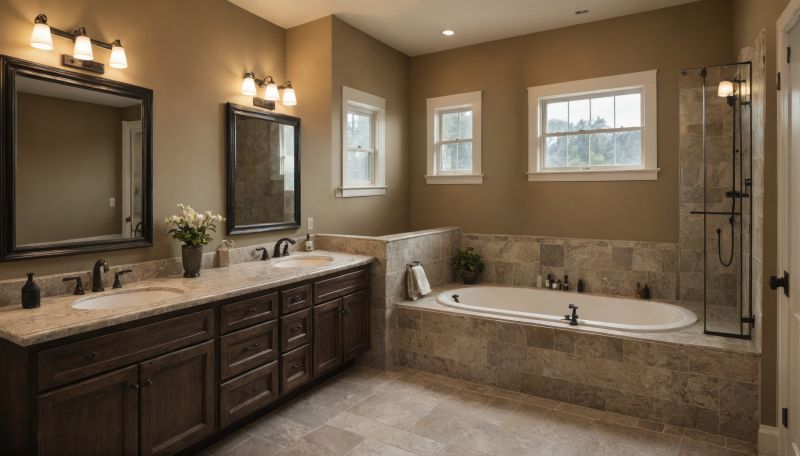 Finished Bathroom with Elegant Fixtures
